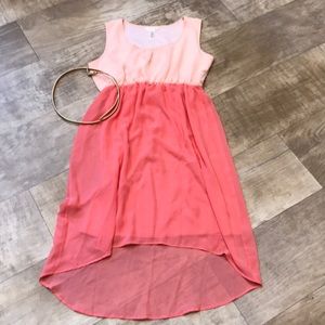 Maternity pink dress with belt